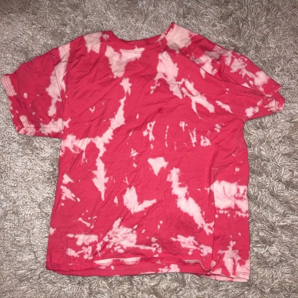 Large Pink Bleach Tie Dye Shirt